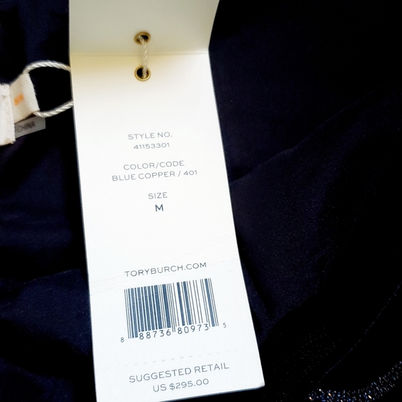 Tory Burch Navy Metallic Skirt - Picture 8 of 9